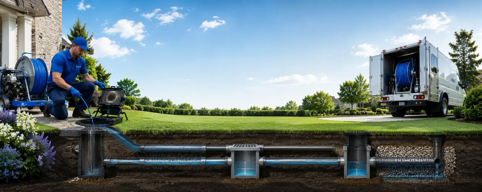 Outdoor drain cleaning information for Sullivan, ME